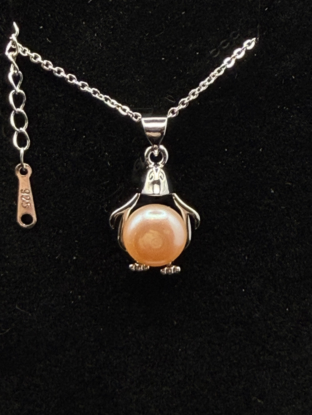 Freshwater Pearl Penguin Pendant Necklace